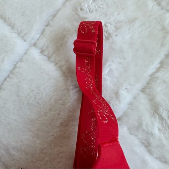 Victoria's Secret | Red & Gold T-Shirt Push-Up Full Coverage Bra | Size 32DD - Picture 6 of 13